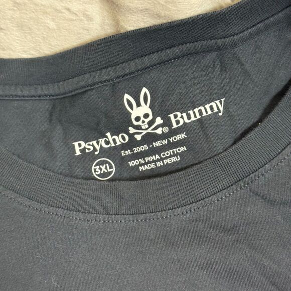 Psycho Bunny Graphic Rabbit Skull And Crossbones Men's 3XL T-Shirt Stripes - Picture 7 of 7